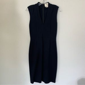 Kate Spade “look for the silver lining” black long v-neck dress size 4